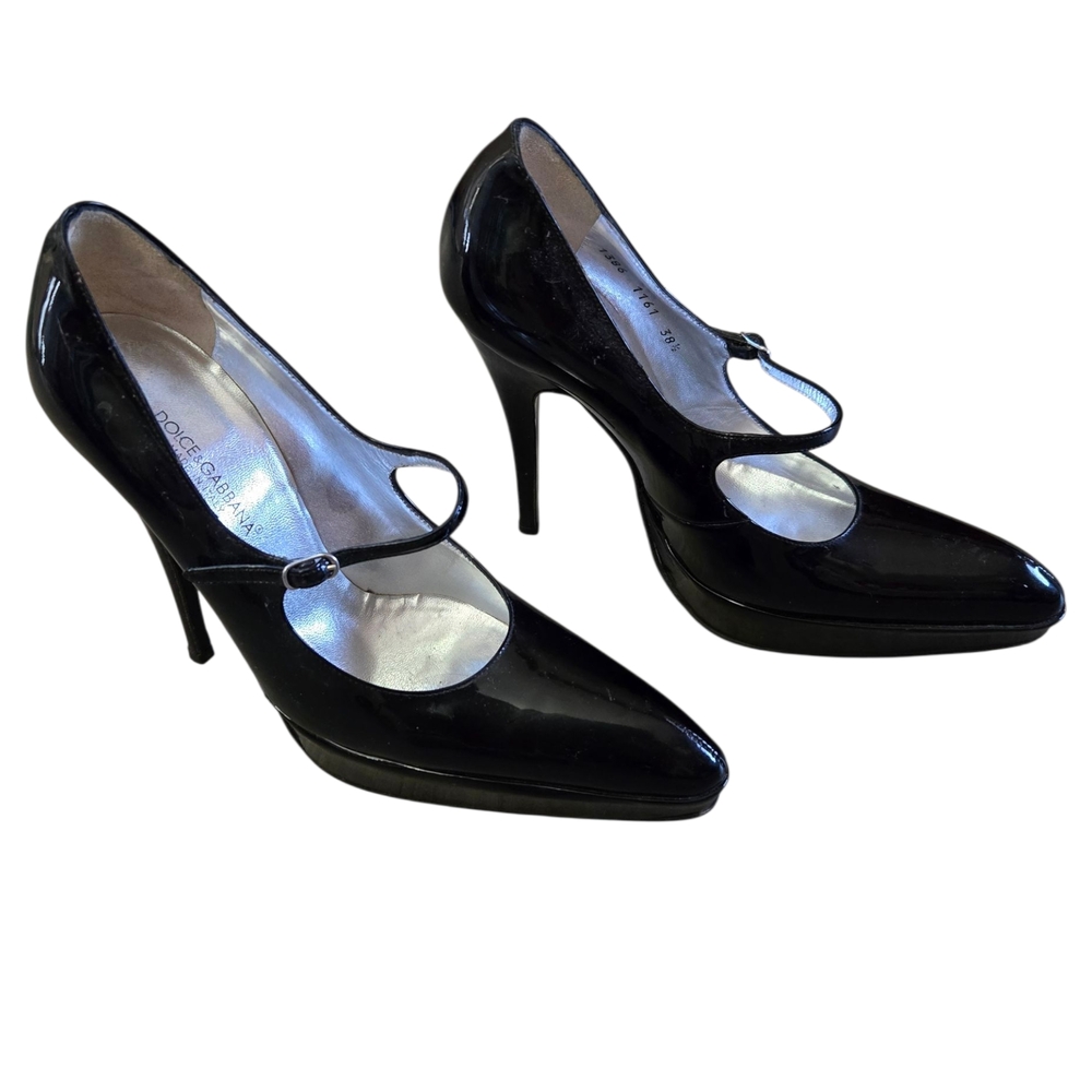 Dolce & Gabbana Black Patent Heels - Picture 4 of 7